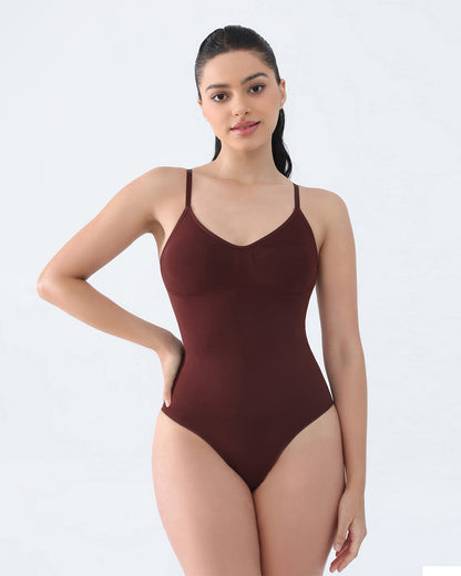 V-Neck Thong Seamless Bodysuit - Perfect Silhouette Fast!