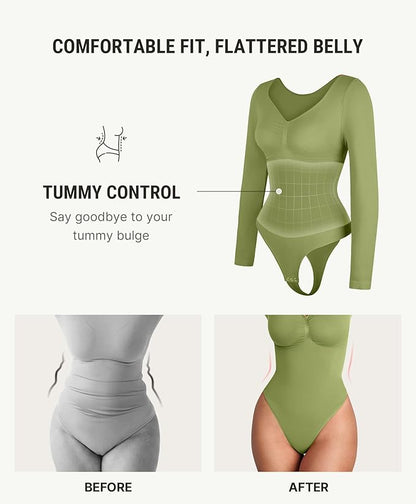 Long Sleeve Ruched Bodysuit - Flaunt Your Curves!