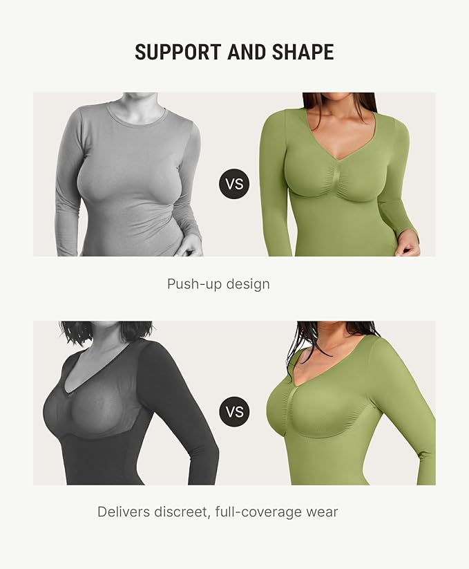 Long Sleeve Ruched Bodysuit - Flaunt Your Curves!
