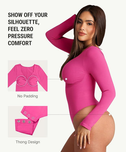 Long Sleeve Ruched Bodysuit - Flaunt Your Curves!