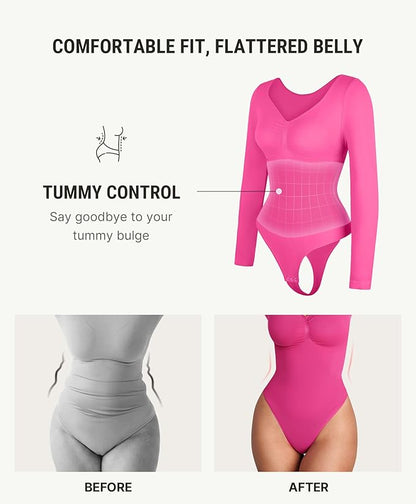 Long Sleeve Ruched Bodysuit - Flaunt Your Curves!
