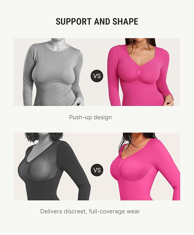 Long Sleeve Ruched Bodysuit - Flaunt Your Curves!