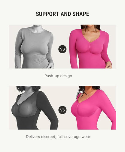 Long Sleeve Ruched Bodysuit - Flaunt Your Curves!