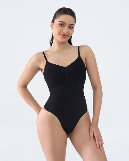 V-Neck Thong Seamless Bodysuit - Perfect Silhouette Fast!